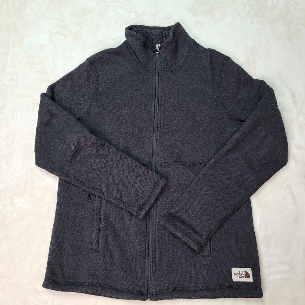 The North Face Black Sweater Knit Full Zip Jacket Crescent Women's Size Med